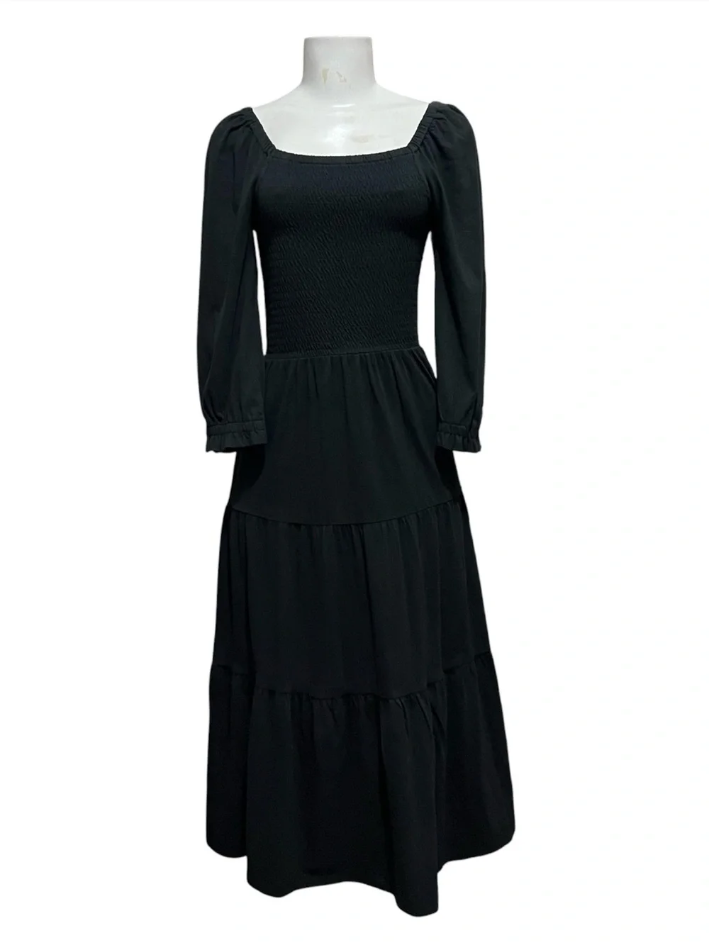 J. Crew Maxi Dress 100% Cotton Smocked Tiered NEW XXS Summer Modest Whimsygoth